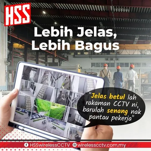 Poster pemantauan kilang melalui tablet