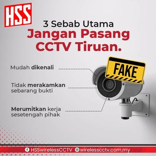 Poster tiga sebab jangan guna CCTV palsu